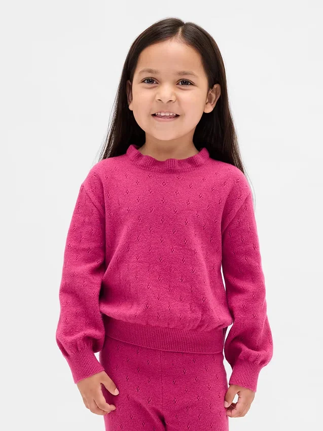 Pull en CashSoft à motif pointelle pour Bébé & Enfant