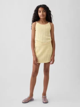 Pull en coton tricoté à torsades pour enfant