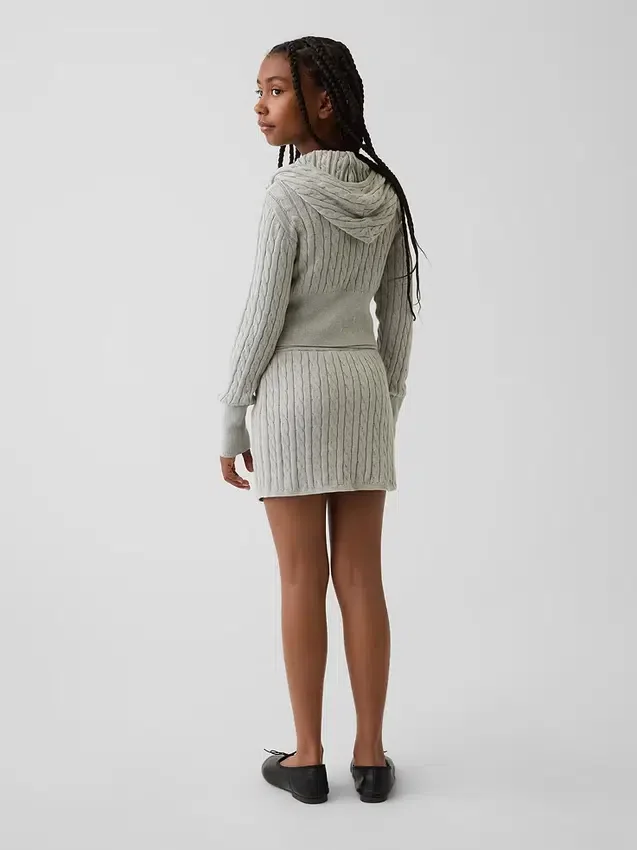 Pull en coton tricoté à torsades pour enfant