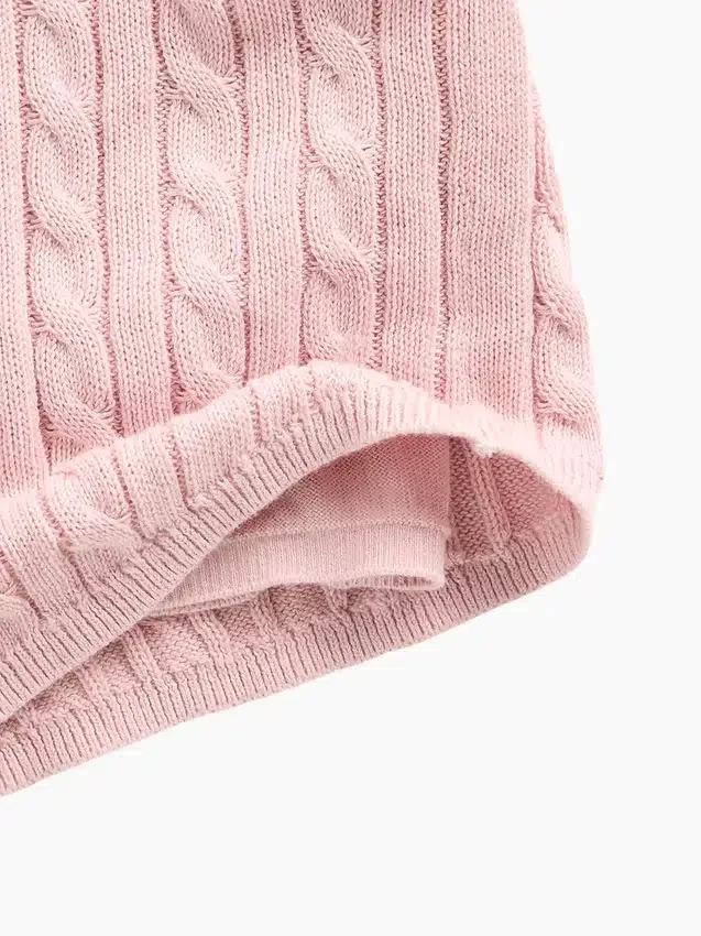 Pull en coton tricoté à torsades pour enfant