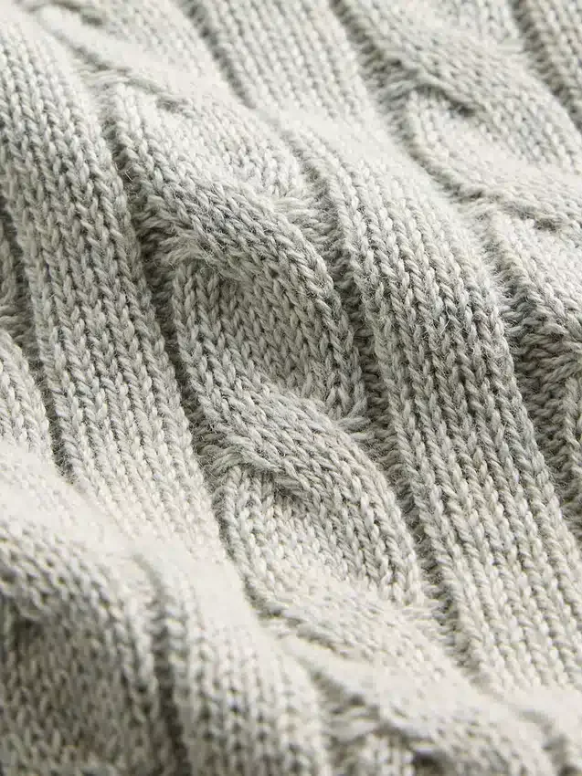 Pull en coton tricoté à torsades pour enfant
