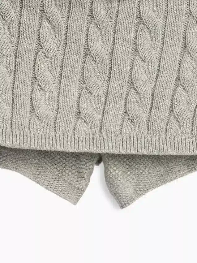 Pull en coton tricoté à torsades pour enfant