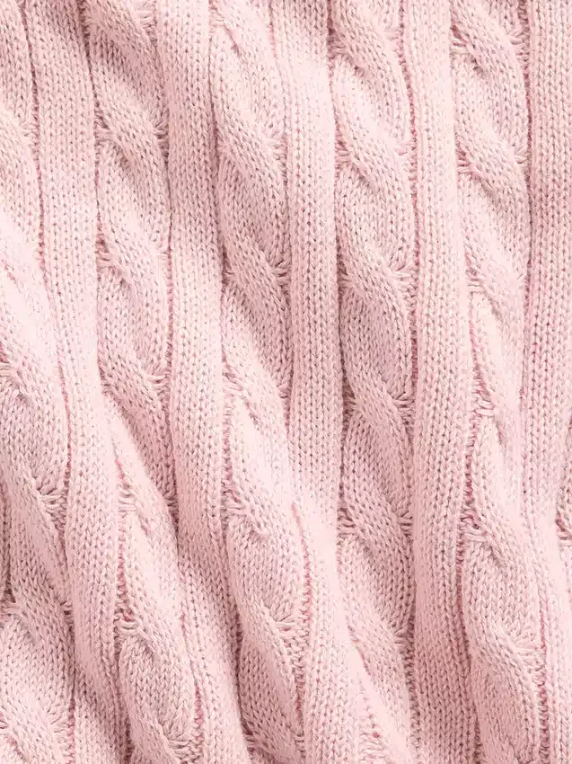 Pull en coton tricoté à torsades pour enfant