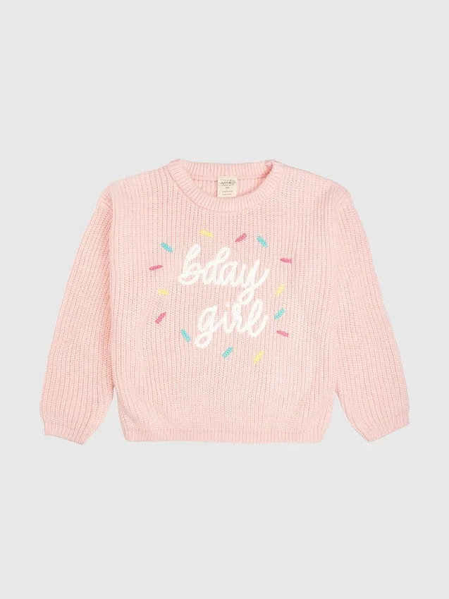 Pull en maille « Sweet Wink Birthday Girl Sprinkle »