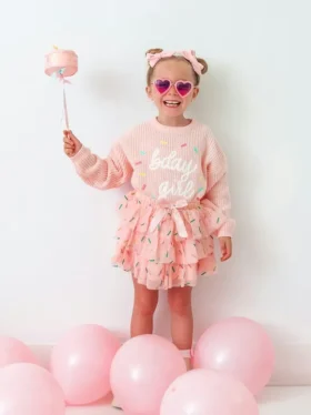 Pull en maille « Sweet Wink Birthday Girl Sprinkle »