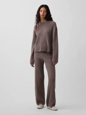 Pull en maille torsadée ample CashSoft