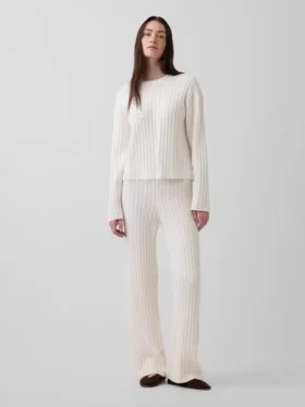 Pull en maille torsadée ample CashSoft