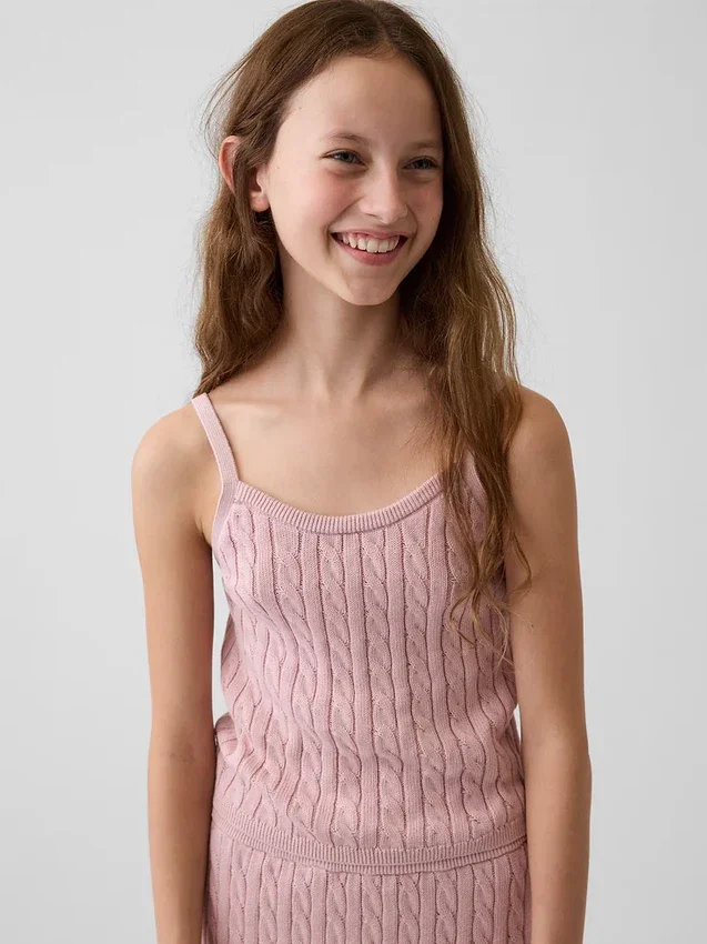 Pull en tricot torsadé pour enfant