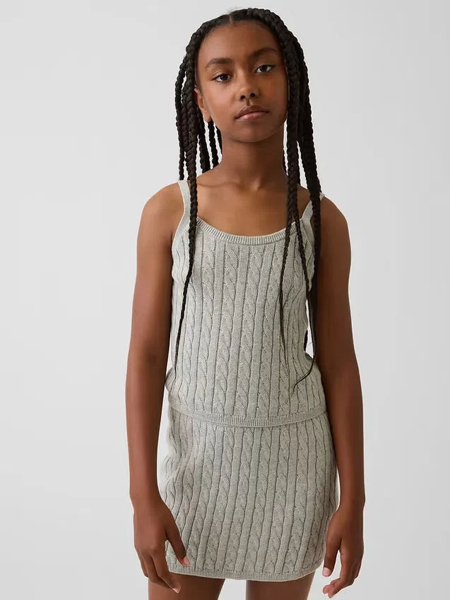 Pull en tricot torsadé pour enfant