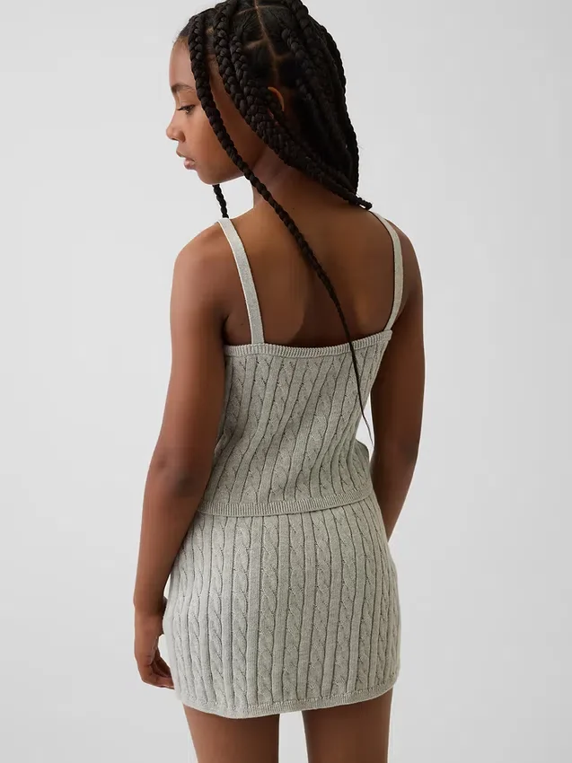 Pull en tricot torsadé pour enfant