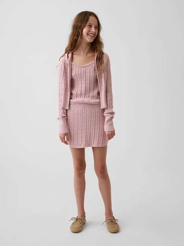 Pull en tricot torsadé pour enfant