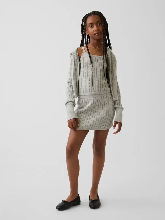 Pull en tricot torsadé pour enfant