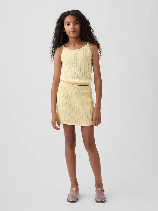 Pull en tricot torsadé pour enfant