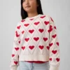 Pull enfant à col rond et imprimé graphique, coupe décontractée