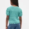 Pull enfant festonné à mailles variées