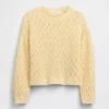 Pull enfant oversize à col rond en crochet