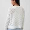 Pull enfant oversize à col rond en crochet