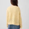 Pull enfant oversize à col rond en crochet