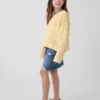 Pull enfant oversize à col rond en crochet