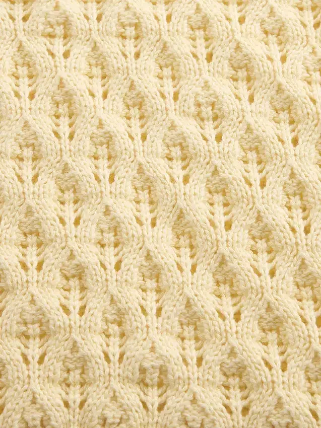 Pull enfant oversize à col rond en crochet