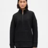 Pull GapFit matelassé en jacquard à demi-zip