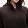 Pull GapFit matelassé en jacquard à demi-zip