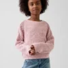Pull graphique oversize en crochet pour enfant