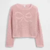 Pull graphique oversize en crochet pour enfant