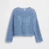 Pull graphique oversize en crochet pour enfant