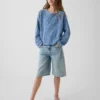 Pull graphique oversize en crochet pour enfant