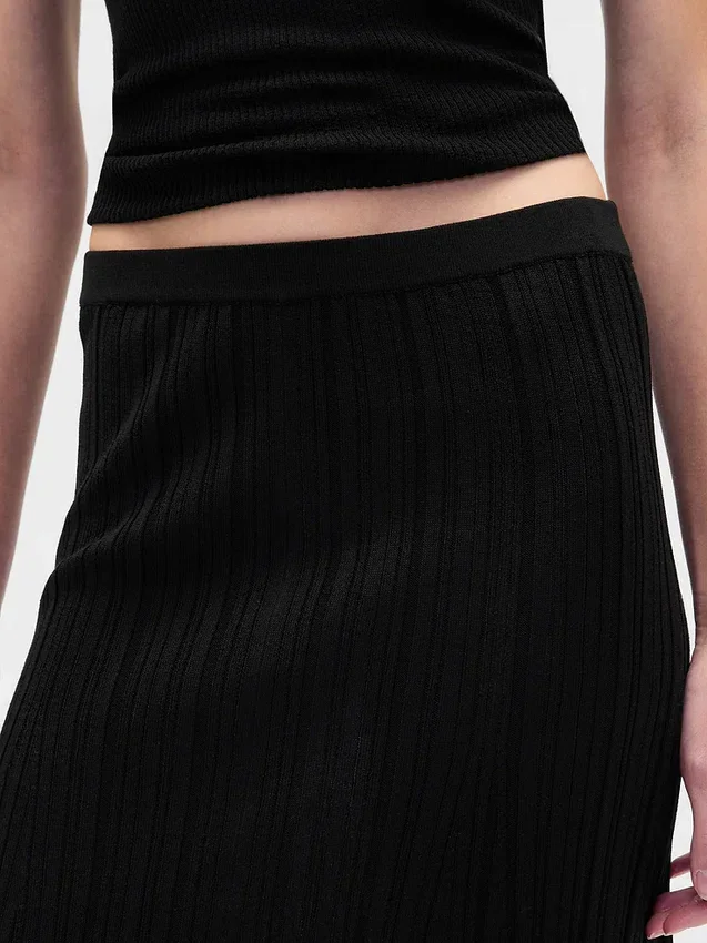 Pull-jupe longue transparente