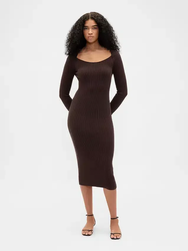 Pull mi-longue en maille côtelée CashSoft