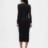Pull mi-longue en maille côtelée CashSoft