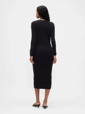 Pull mi-longue en maille côtelée CashSoft