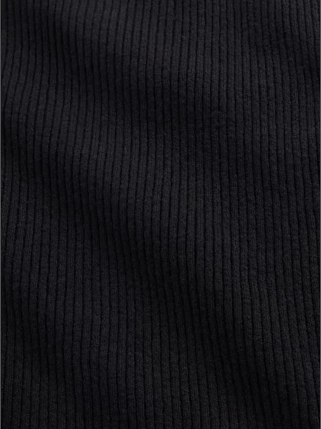 Pull mi-longue en maille côtelée CashSoft