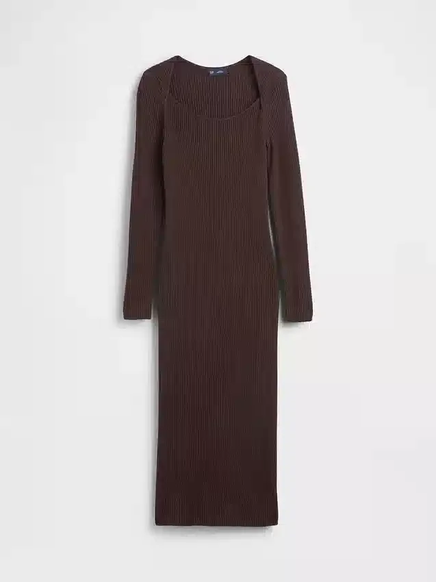 Pull mi-longue en maille côtelée CashSoft