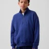 Pull-over décontracté à demi-zip en tissu éponge Vintagesoft pour enfant