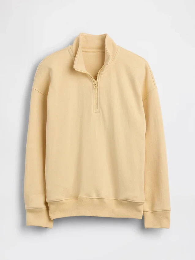 Pull-over décontracté à demi-zip en tissu éponge Vintagesoft pour enfant
