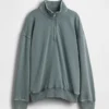 Pull-over décontracté à demi-zip en tissu éponge Vintagesoft pour enfant