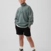 Pull-over décontracté à demi-zip en tissu éponge Vintagesoft pour enfant