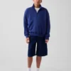 Pull-over décontracté à demi-zip en tissu éponge Vintagesoft pour enfant