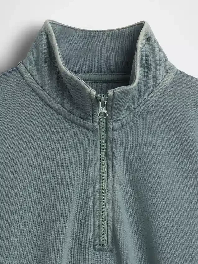 Pull-over décontracté à demi-zip en tissu éponge Vintagesoft pour enfant
