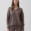 Pull oversize à col en V CashSoft
