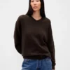 Pull oversize à col en V CashSoft