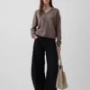Pull oversize à col en V CashSoft