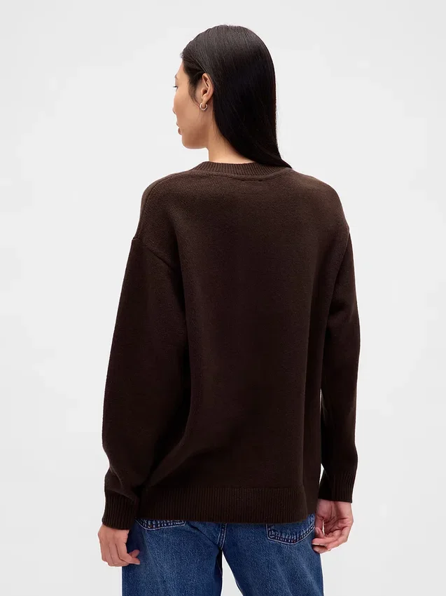 Pull oversize à col en V CashSoft