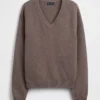 Pull oversize à col en V CashSoft