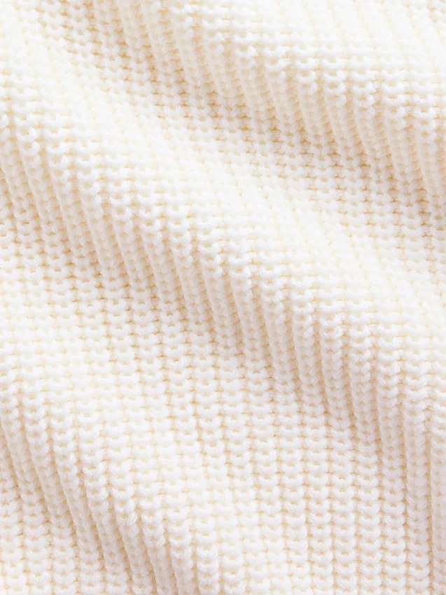 Pull oversize à col en V en 100 % coton