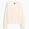 Pull oversize à col en V en 100 % coton