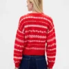 Pull oversize à col rond duveteux